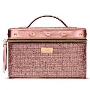 Victoria’s Secret Makeup Box Storage Bag in Rose Gold Glitter